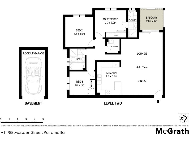 A14/88 Marsden Street, Parramatta NSW 2150 Floorplan