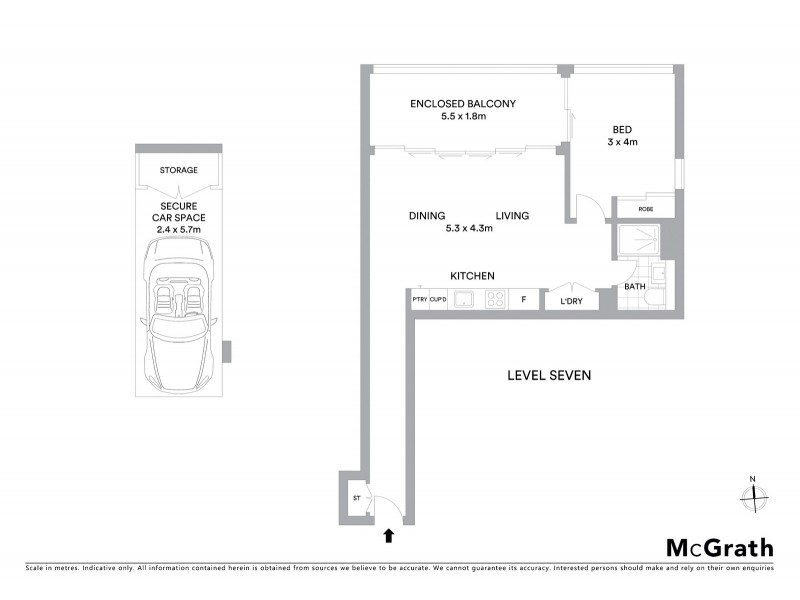 707/45 Macquarie Street, Parramatta NSW 2150 Floorplan