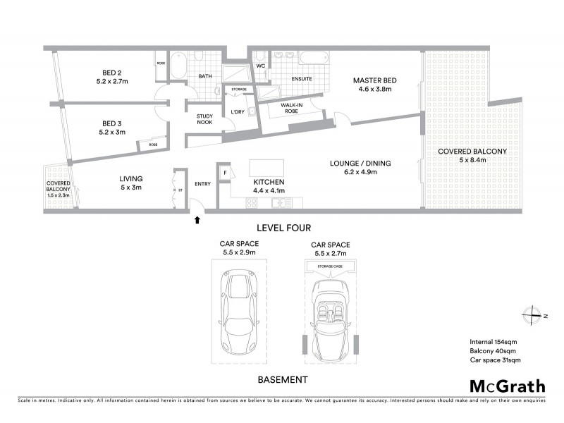 Level 4, 18/34 Queen Street, Kings Beach QLD 4551 Floorplan