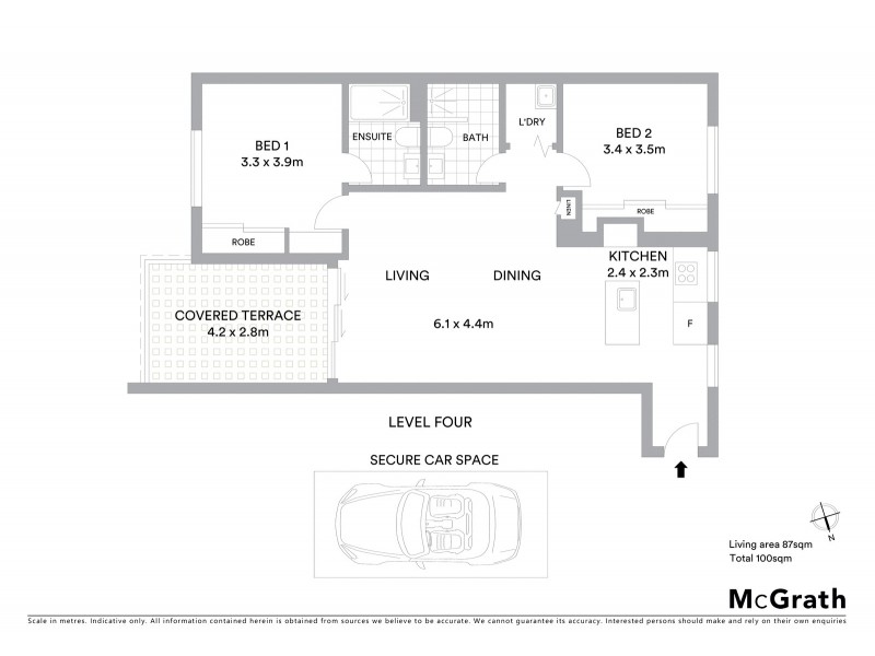 401D/797 Botany Road, Rosebery NSW 2018 Floorplan