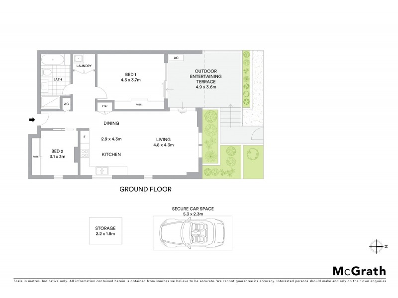 1108/43 Wilson Street, Botany NSW 2019 Floorplan