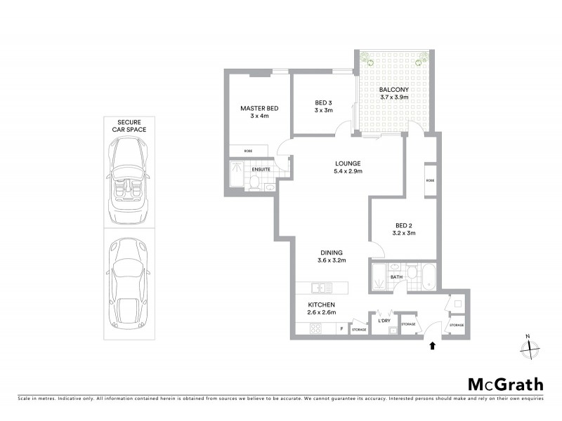 B202/22 Rhodes Street, Hillsdale NSW 2036 Floorplan