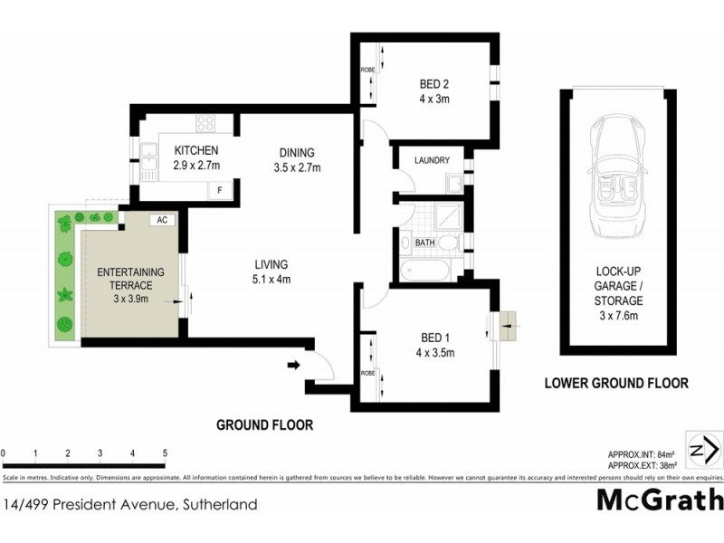 14/499 President Avenue, Sutherland NSW 2232 Floorplan