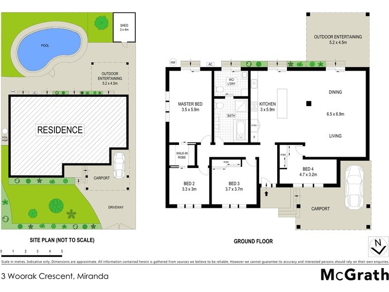 3 Woorak Crescent, Miranda NSW 2228 Floorplan