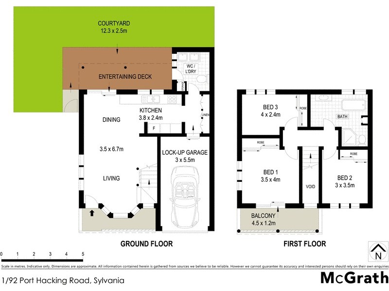 1/92 Port Hacking Road, Sylvania NSW 2224 Floorplan