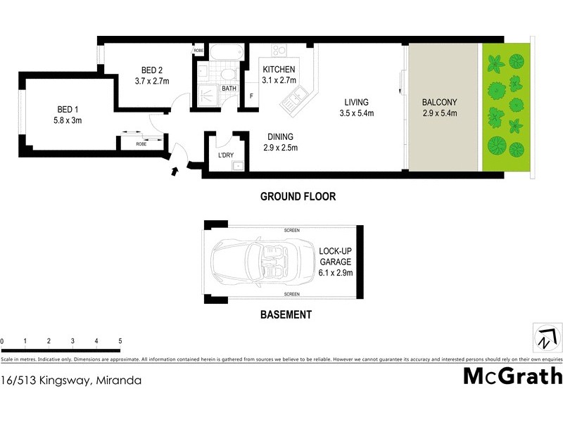 16/513 Kingsway, Miranda NSW 2228 Floorplan