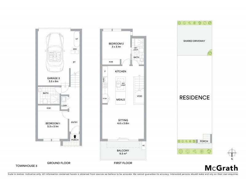 3/125 Grange Road, Fairfield VIC 3078 Floorplan
