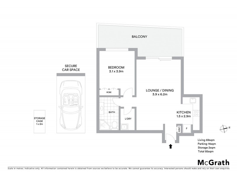 204/2 Orara Street, Waitara NSW 2077 Floorplan
