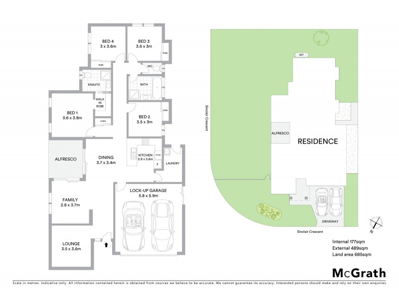 4 Sinclair Crescent, Wyong NSW 2259 Floorplan