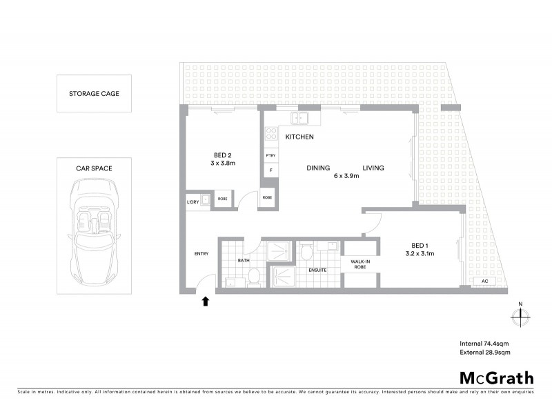 701/222 Bay Road, Sandringham VIC 3191 Floorplan