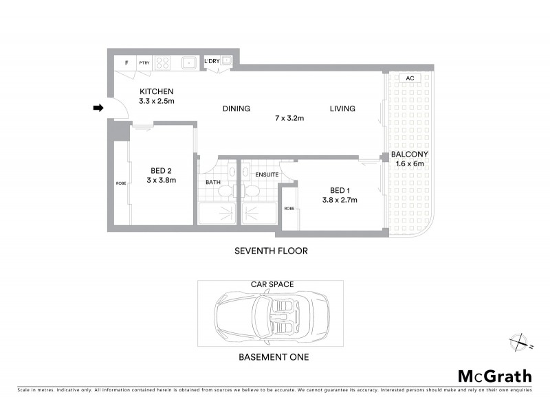 720/74 Queens Road, Melbourne VIC 3004 Floorplan