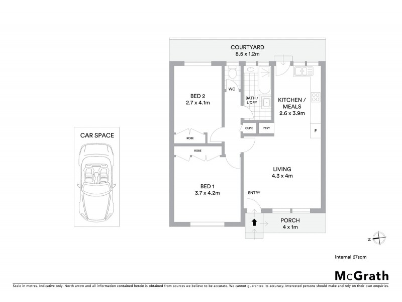 2/46 Davies Street, Brunswick VIC 3056 Floorplan