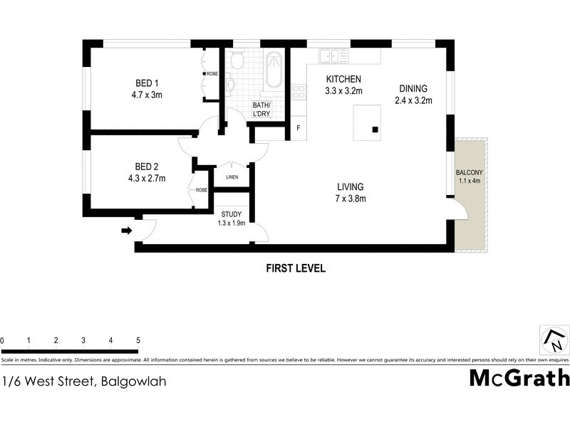 1/6 West Street, Balgowlah NSW 2093 Floorplan