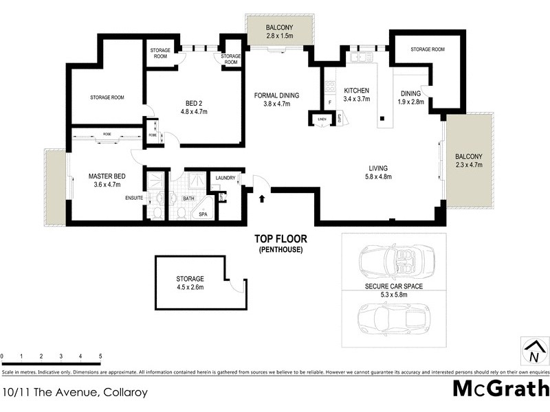 10/11 The Avenue, Collaroy NSW 2097 Floorplan