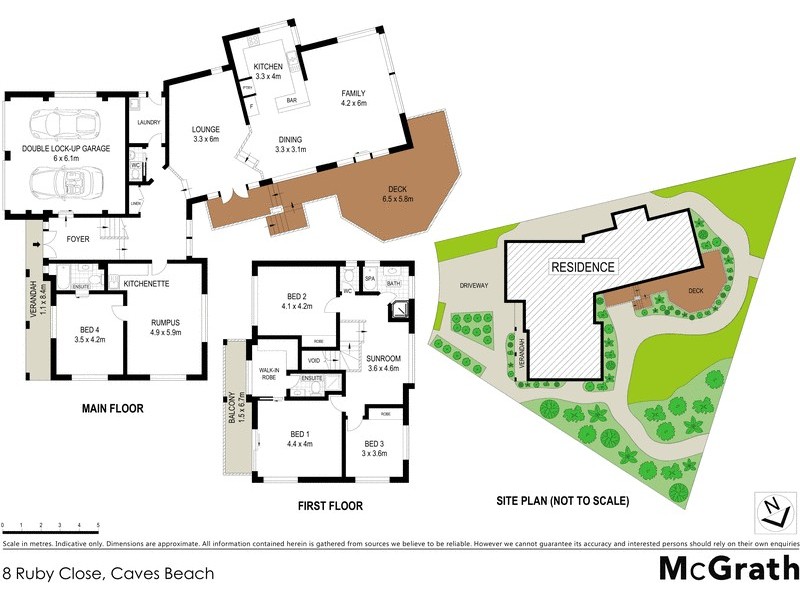 8 Ruby Close, Caves Beach NSW 2281 Floorplan