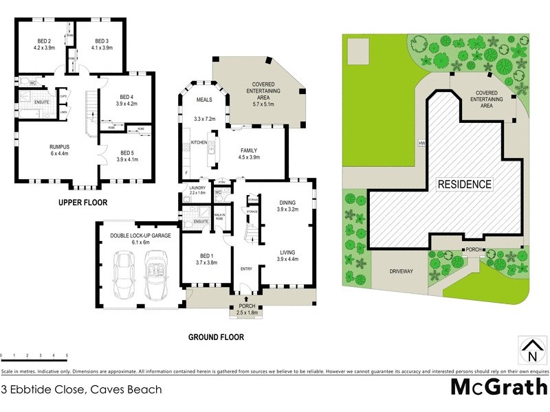 3 Ebbtide Close, Caves Beach NSW 2281 Floorplan