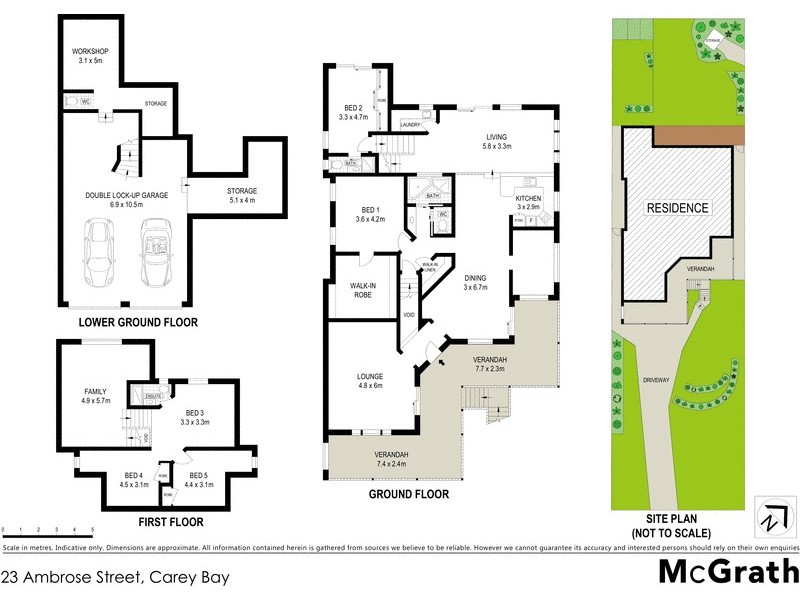 23 Ambrose Street, Carey Bay NSW 2283 Floorplan