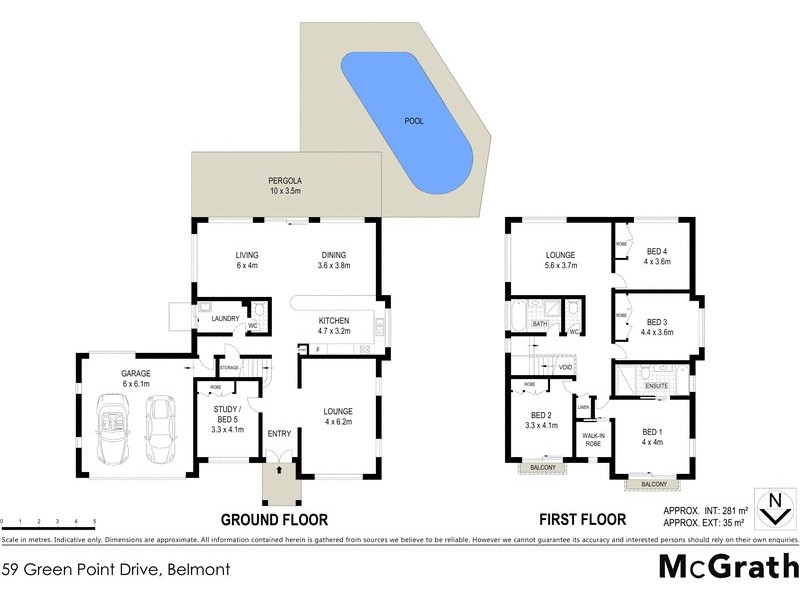 59 Green Point Drive, Belmont NSW 2280 Floorplan