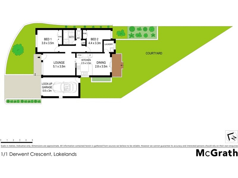 1/1 Derwent Crescent, Lakelands NSW 2282 Floorplan