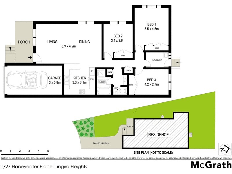 1/27 Honeyeater Place, Tingira Heights NSW 2290 Floorplan