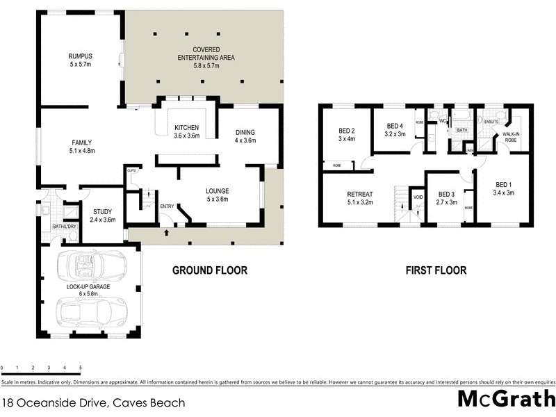 18 Oceanside Drive, Caves Beach NSW 2281 Floorplan