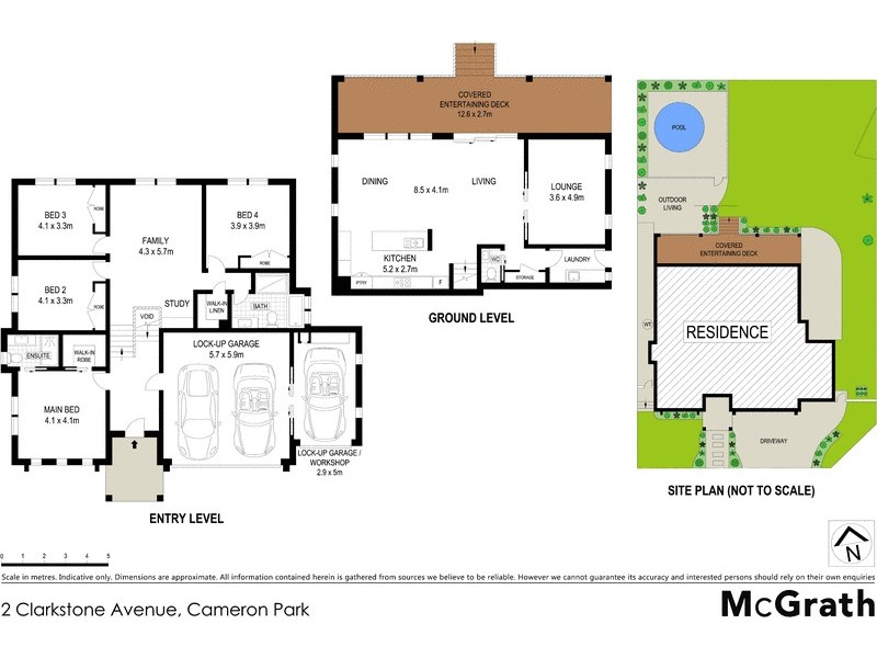 2 Clarkstone Avenue, Cameron Park NSW 2285 Floorplan