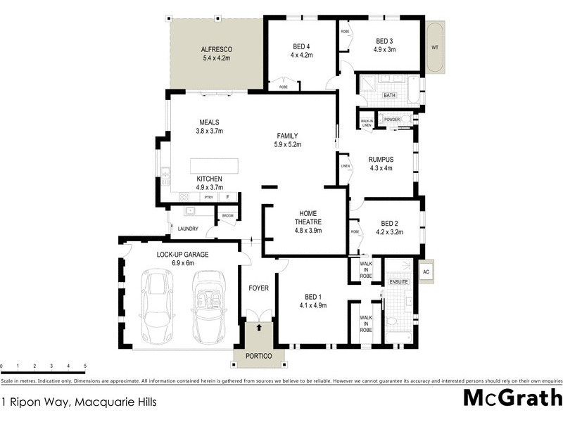 1 Ripon Way, Macquarie Hills NSW 2285 Floorplan