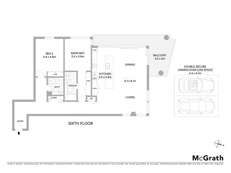 602/19 Honeysuckle Drive, Newcastle NSW 2300 Floorplan