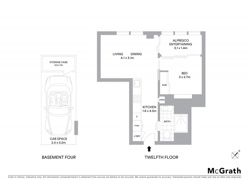 1201/75 Shortland Esplanade, Newcastle NSW 2300 Floorplan