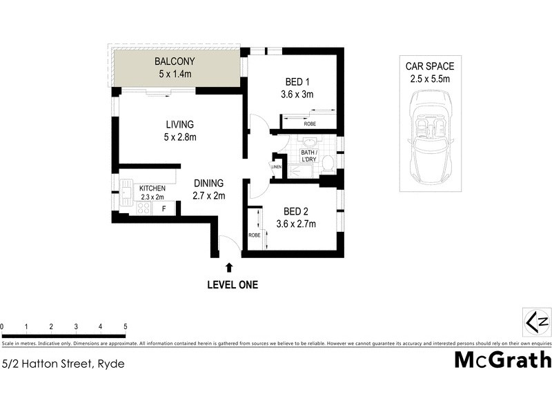 5/2 Hatton Street, Ryde NSW 2112 Floorplan