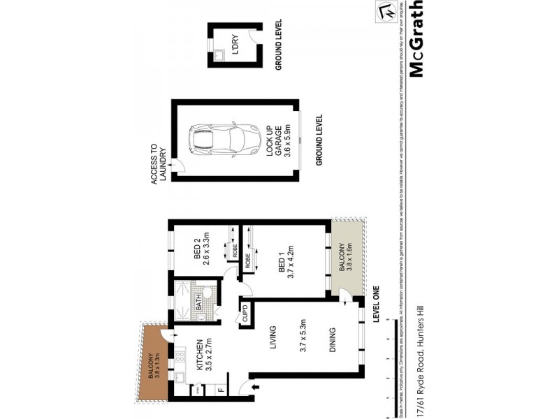 17/61 Ryde Road, Hunters Hill NSW 2110 Floorplan
