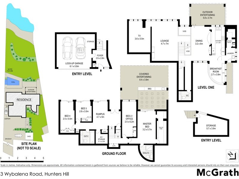 3 Wybalena Road, Hunters Hill NSW 2110 Floorplan