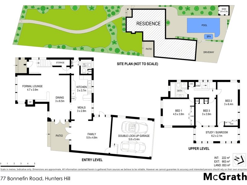 77 Bonnefin Road, Hunters Hill NSW 2110 Floorplan