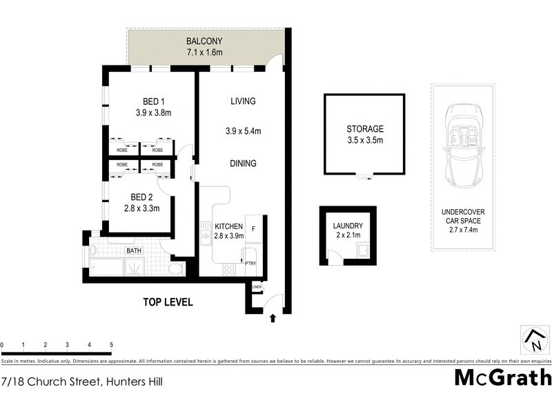 7/18 Church Street, Hunters Hill NSW 2110 Floorplan