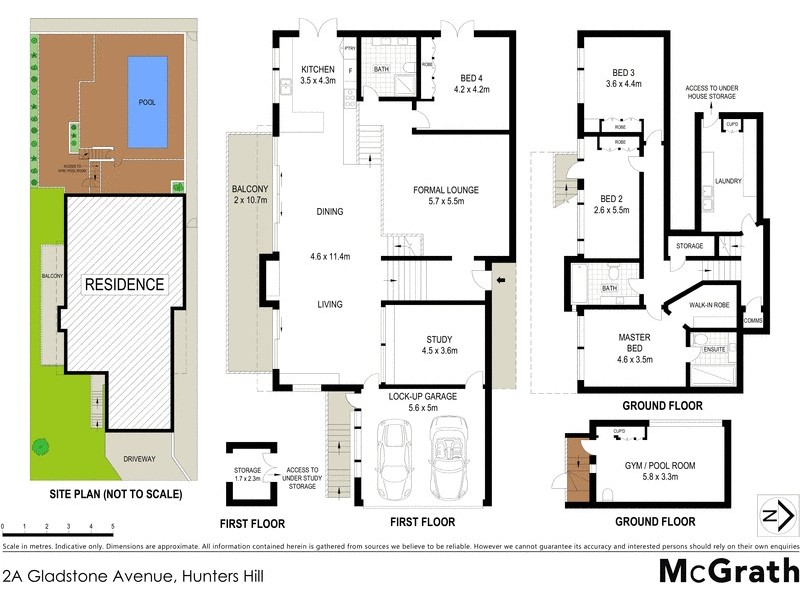 2A Gladstone Avenue, Hunters Hill NSW 2110 Floorplan