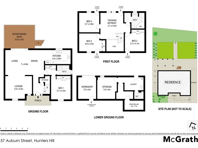 57 Auburn Street, Hunters Hill NSW 2110 Floorplan