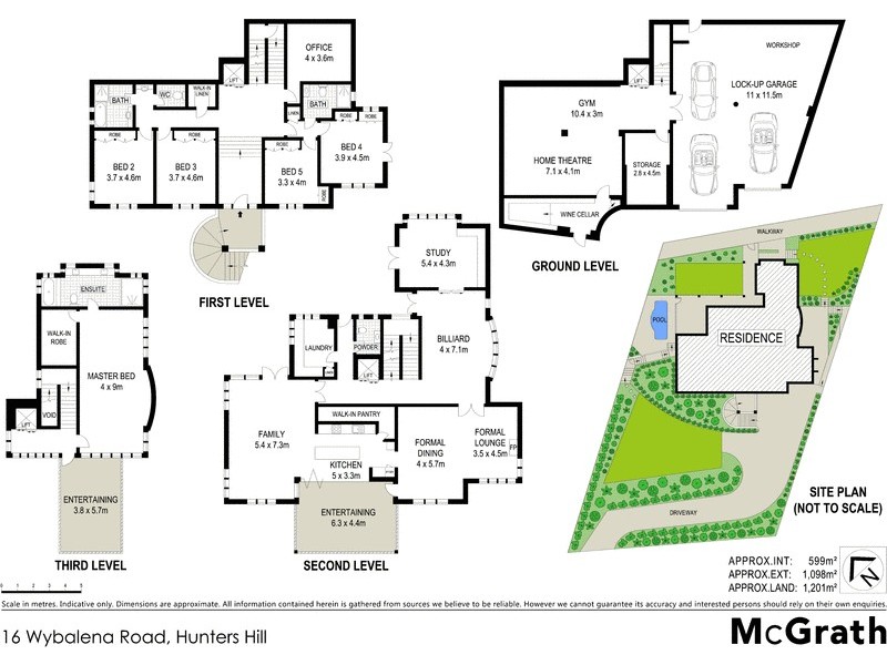 16 Wybalena Road, Hunters Hill NSW 2110 Floorplan
