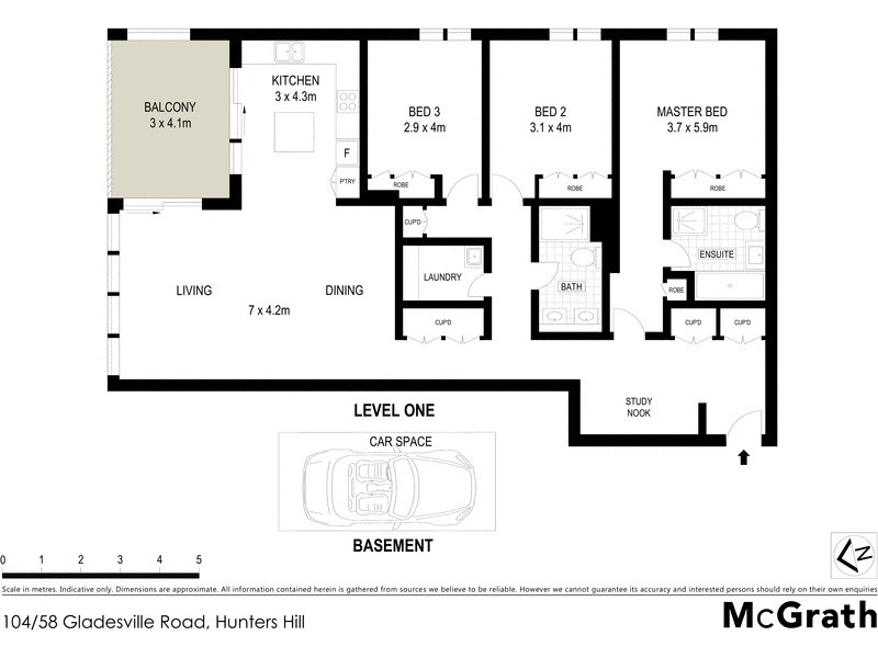 104/58 Gladesville Road, Hunters Hill NSW 2110 Floorplan