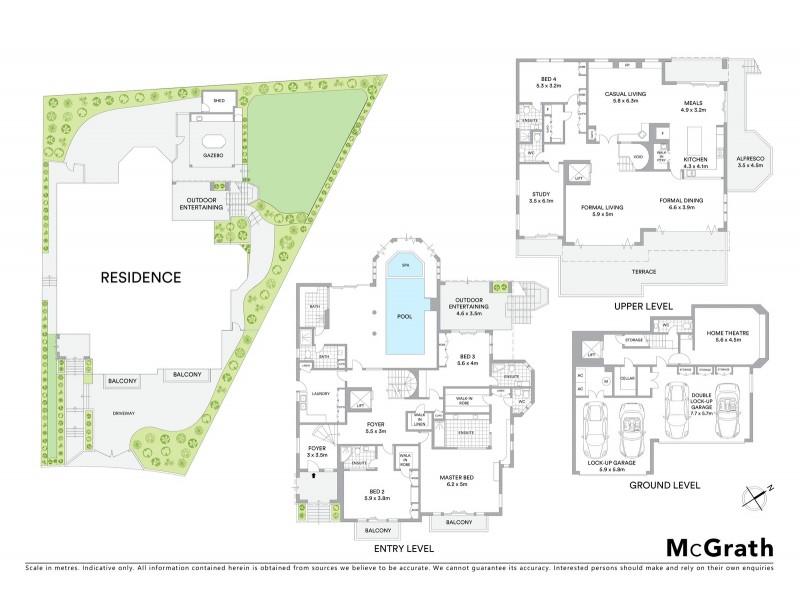 1 Chevalier Crescent, Hunters Hill NSW 2110 Floorplan