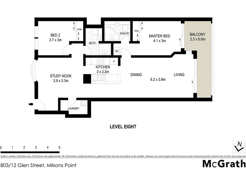 803/12 Glen Street, Milsons Point NSW 2061 Floorplan