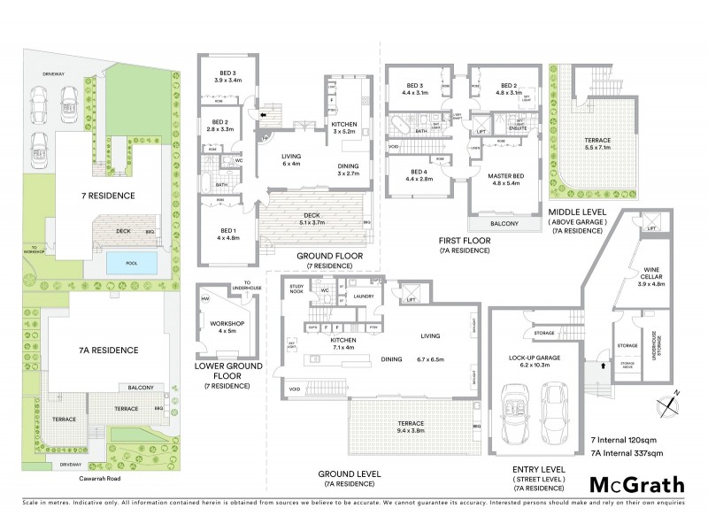 7 and 7A Cawarrah Road, Middle Cove NSW 2068 Floorplan