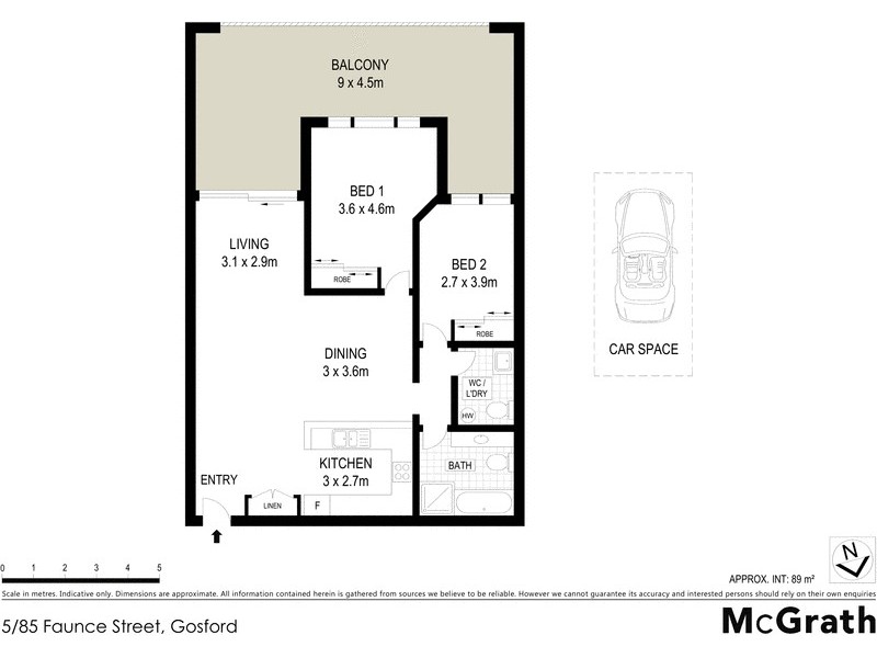 5/85 Faunce Street (W), Gosford NSW 2250 Floorplan