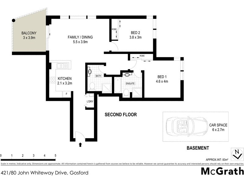 421/80 John Whiteway Drive, Gosford NSW 2250 Floorplan