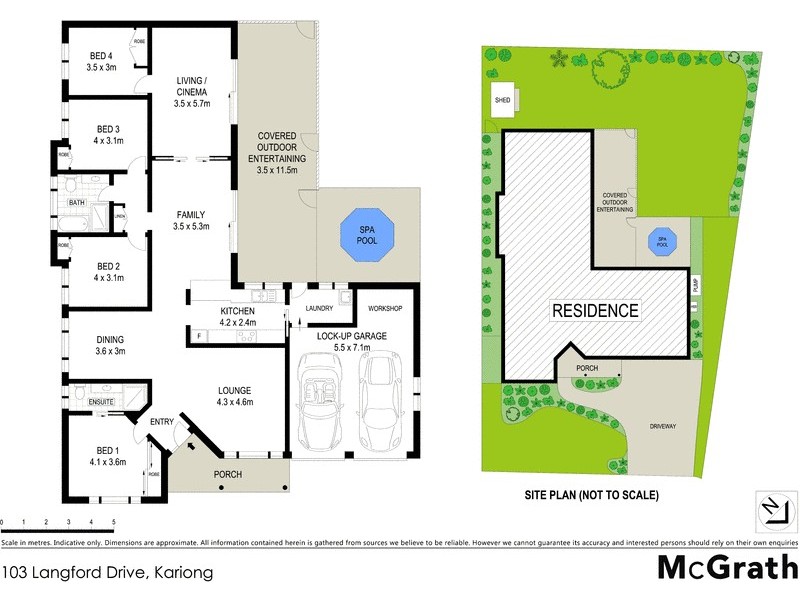 103 LANGFORD Drive, Kariong NSW 2250 Floorplan