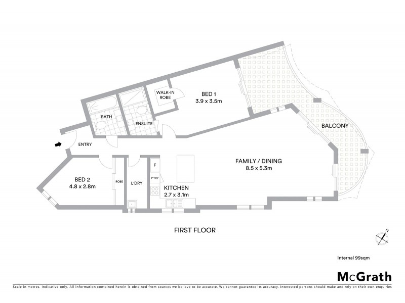 3/2A Cape Street South, Gosford NSW 2250 Floorplan