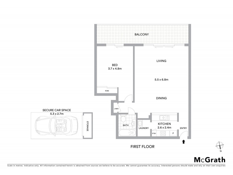 12/187 Albany Street, Point Frederick NSW 2250 Floorplan