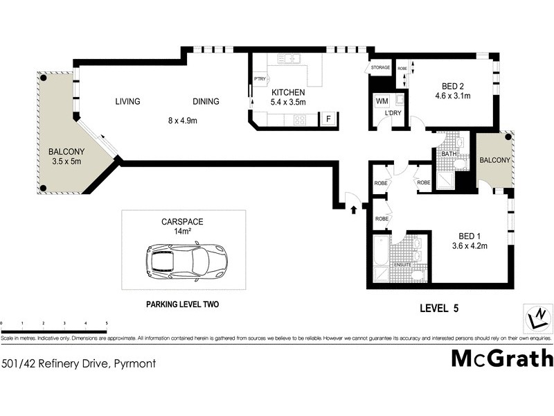 501/42 Refinery Drive, Pyrmont NSW 2009 Floorplan
