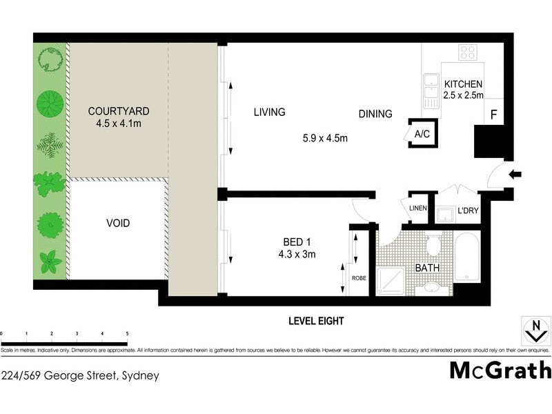 224/569 George Street, Sydney NSW 2000 Floorplan
