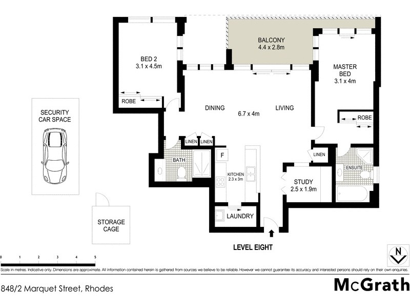 848/2 Marquet Street, Rhodes NSW 2138 Floorplan