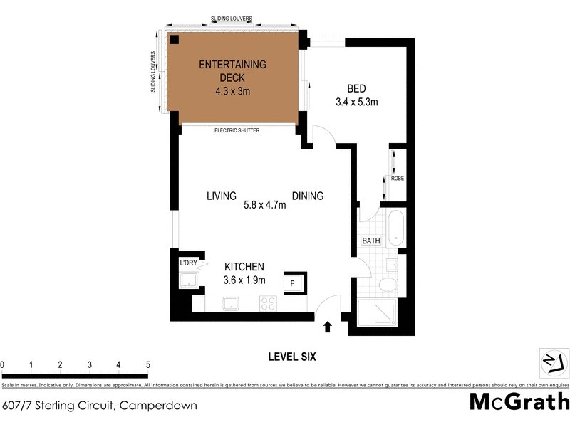 607/7 Sterling Circuit, Camperdown NSW 2050 Floorplan